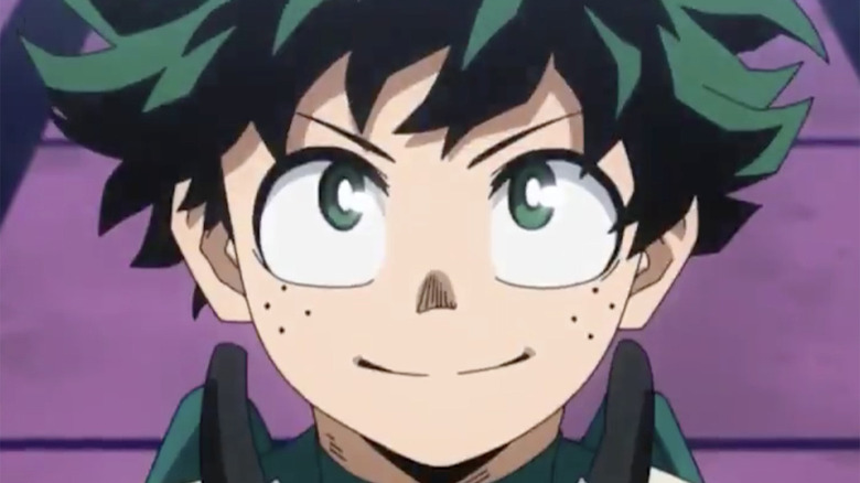 Izuku Midoriya smirks