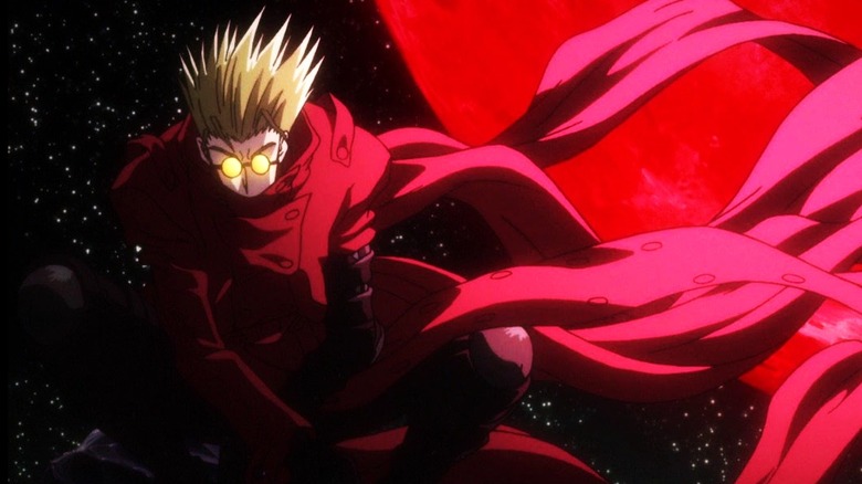 Trigun Vash jacket swaying in wind