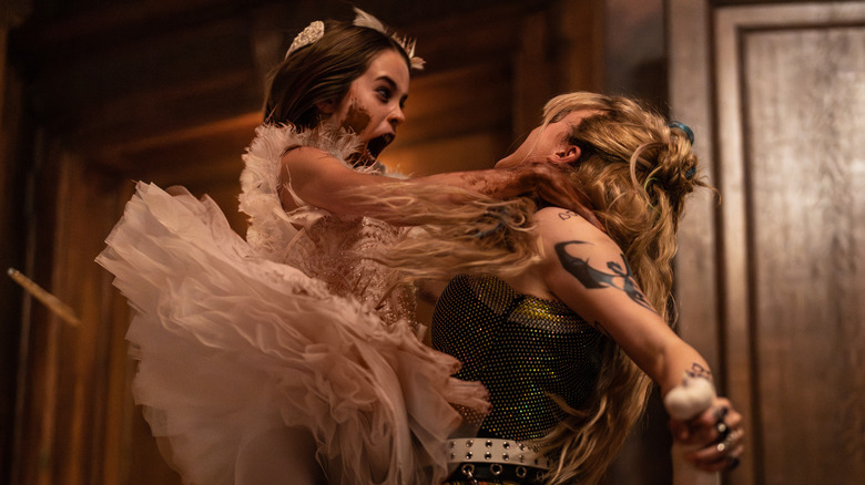 Alisha Weir and Kathryn Newton in Abigail